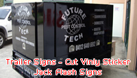 Trailer Signs Cut Vinly Lettering Stickers Jack Flash Signs